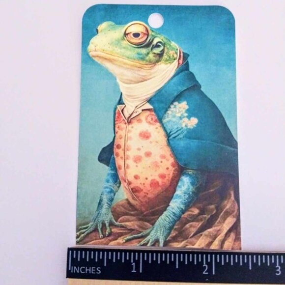 14 Pc Set! Royal Victorian Frogs Of Distinction Large Gift & Journal Tags - Picture 4 of 5